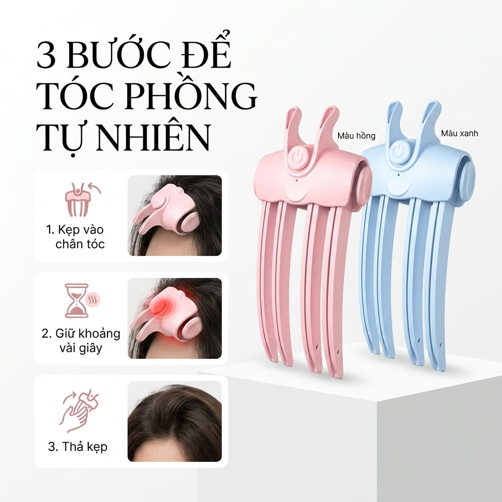 KẸP TĂNG PHỒNG CHÂN TÓC KHÔNG DÂY