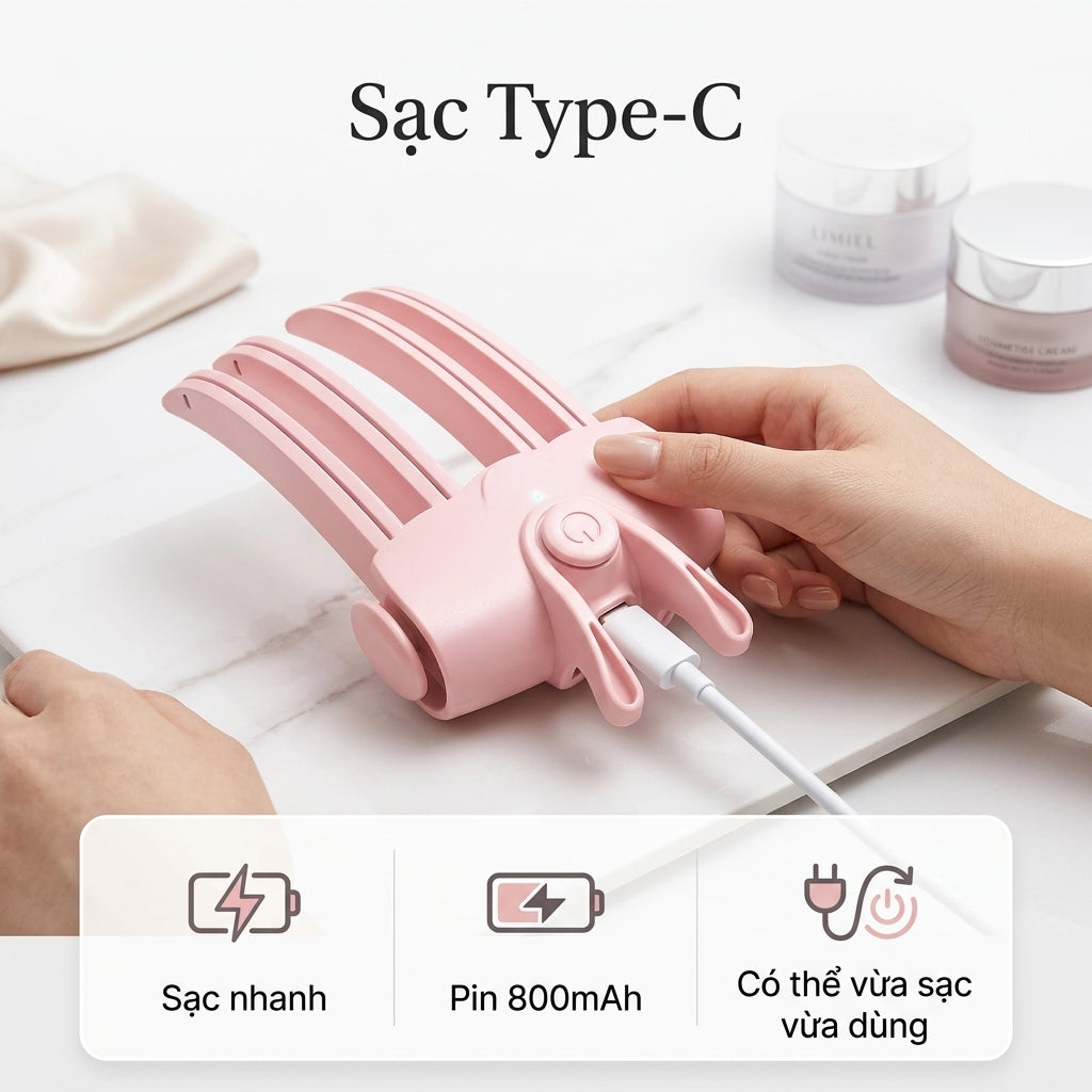 KẸP TĂNG PHỒNG CHÂN TÓC KHÔNG DÂY